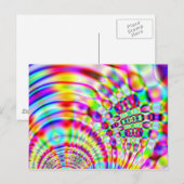 Psychedelischer Regenbogen Hippy Sunrise Postkarte (Vorne/Hinten)