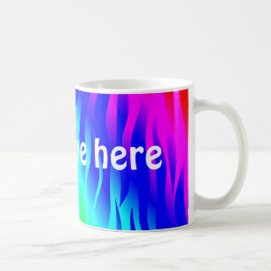 Psychedelischer Regenbogen Ihr Name in den großen Kaffeetasse