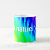 Psychedelischer Regenbogen in großen Buchstaben Kaffeetasse (Mittel)