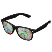 Psychedelischer Regenbogen Neon wirbeln Spaß! Sonnenbrille (Schrägansicht)