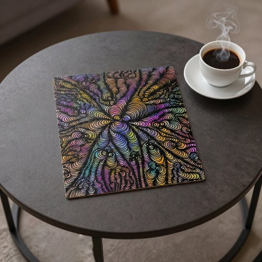 Psychedelischer Regenbogen - Optische Täuschung - Puzzle