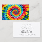 Psychedelischer Regenbogen-Retro-Tie-Dye Visitenkarte (Vorne/Hinten)