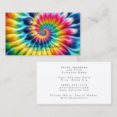 Psychedelischer Regenbogen-Retro-Tie-Dye Visitenkarte (Vorne/Hinten)