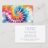 Psychedelischer Regenbogen Retro-Tie-Dye Visitenkarte (Vorne/Hinten)