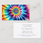 Psychedelischer Regenbogen Retro-Tie-Dye Visitenkarte (Vorne/Hinten)