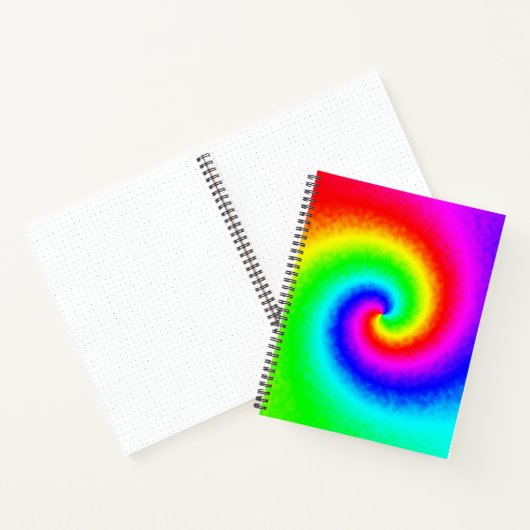 Psychedelischer Regenbogen-Spirale der Transformat Notizblock (Innenseite)