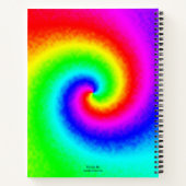 Psychedelischer Regenbogen-Spirale der Transformat Notizblock (Rückseite)