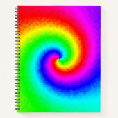 Psychedelischer Regenbogen-Spirale der Transformat Notizblock (Vorderseite)