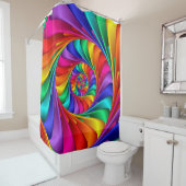 Psychedelischer Regenbogen-Spiralen-Duschvorhang Duschvorhang (Beispiel)