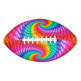 Psychedelischer Regenbogen-Spiralfußball Football