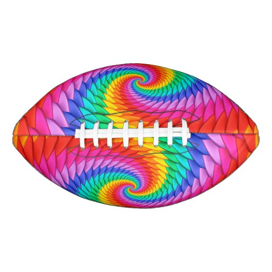 Psychedelischer Regenbogen-Spiralfußball Football (Vorderseite)