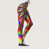 Psychedelischer Regenbogen-Stern Leggings (Rechts)