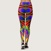 Psychedelischer Regenbogen-Stern Leggings (Rückseite)