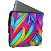 Psychedelischer Regenbogen-Strudel Laptopschutzhülle (Vorne Rechts)