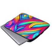 Psychedelischer Regenbogen-Strudel Laptopschutzhülle (Vorne Knopf)