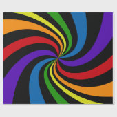 Psychedelischer Regenbogen Swirl Bold Abstrakt Wil Geschenkpapier (Flach)