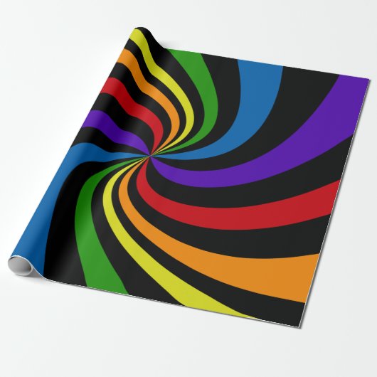 Psychedelischer Regenbogen Swirl Bold Abstrakt Wil Geschenkpapier (Ungerollt)