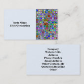 Psychedelischer Regenbogen Texturierte Mosaikflies Visitenkarte (Vorne/Hinten)
