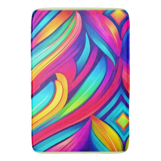 Psychedelischer Regenbogen-Vortex Badematte (Vorderseite Vertikal)