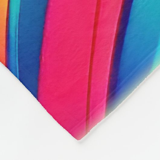 Psychedelischer Regenbogen-Vortex Fleecedecke (Ecke)
