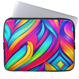 Psychedelischer Regenbogen-Vortex Laptopschutzhülle