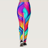 Psychedelischer Regenbogen-Vortex Leggings (Rückseite)