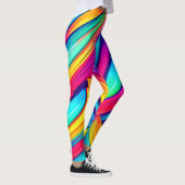 Psychedelischer Regenbogen-Vortex Leggings (Rechts)