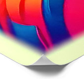 Psychedelischer Regenbogen-Vortex Poster (Ecke)