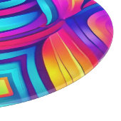 Psychedelischer Regenbogen-Vortex Schneidebrett (Ecke)
