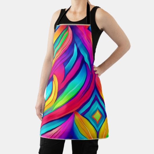 Psychedelischer Regenbogen-Vortex Schürze (InSitu)