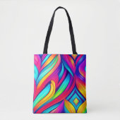 Psychedelischer Regenbogen-Vortex Tasche (Vorderseite)