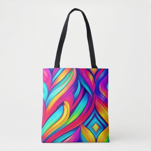 Psychedelischer Regenbogen-Vortex Tasche (Vorderseite)