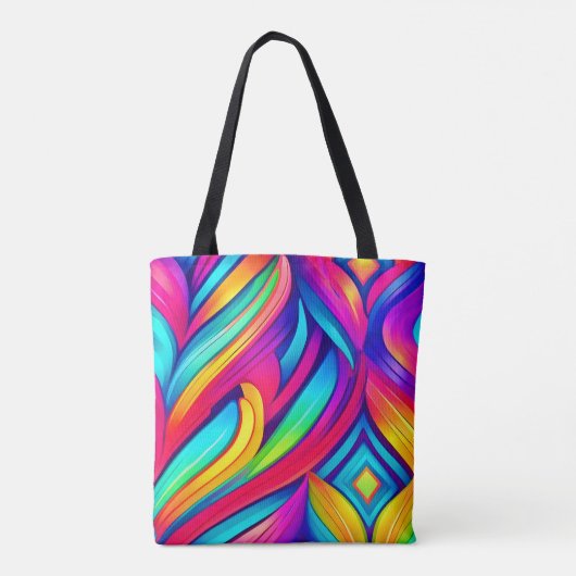 Psychedelischer Regenbogen-Vortex Tasche (Rückseite)