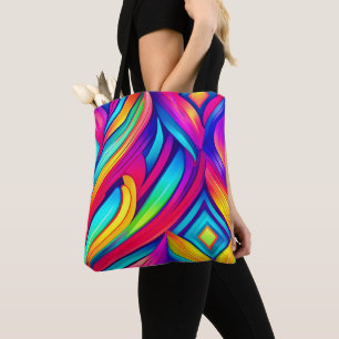 Psychedelischer Regenbogen-Vortex Tasche