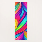 Psychedelischer Regenbogen-Vortex Yogamatte (Rückseite)