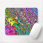 Psychedelischer Regenbogen weidet Fraktal-Kunst Mousepad (Mit Mouse)