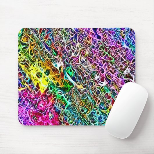 Psychedelischer Regenbogen weidet Fraktal-Kunst Mousepad (Mit Mouse)
