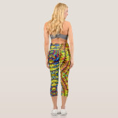 Psychedelischer RoboTrance Capri Leggings (Rückseite)