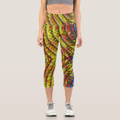 Psychedelischer RoboTrance Capri Leggings (Vorderseite)