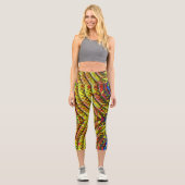 Psychedelischer RoboTrance Capri Leggings (Vorderseite)