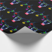 Psychedelischer Rudolph-Schädel Geschenkpapier (Ecke)