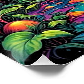 Psychedelischer Schädel 2 Poster (Ecke)