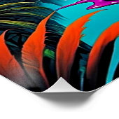 Psychedelischer Schädel 3 Poster (Ecke)