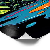 Psychedelischer Schädel 5 Poster (Ecke)