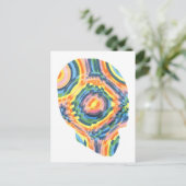 Psychedelischer Schädel II Postkarte (Stehend Vorderseite)