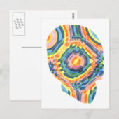 Psychedelischer Schädel II Postkarte (Vorne/Hinten)