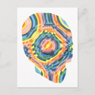 Psychedelischer Schädel II Postkarte