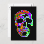 Psychedelischer Schädel Postkarte (Vorne/Hinten)