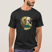 Psychedelischer Schädel Psilocybin Mushrooms Skele T-Shirt (Vorderseite)