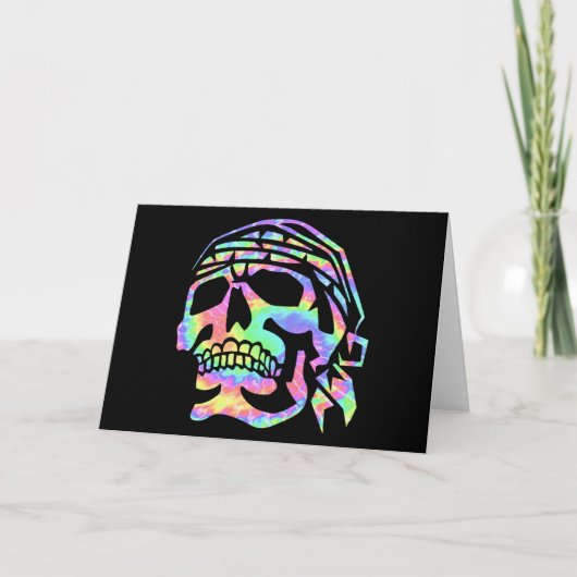 Psychedelischer Schädel Psycho Skull Karte (Vorderseite)